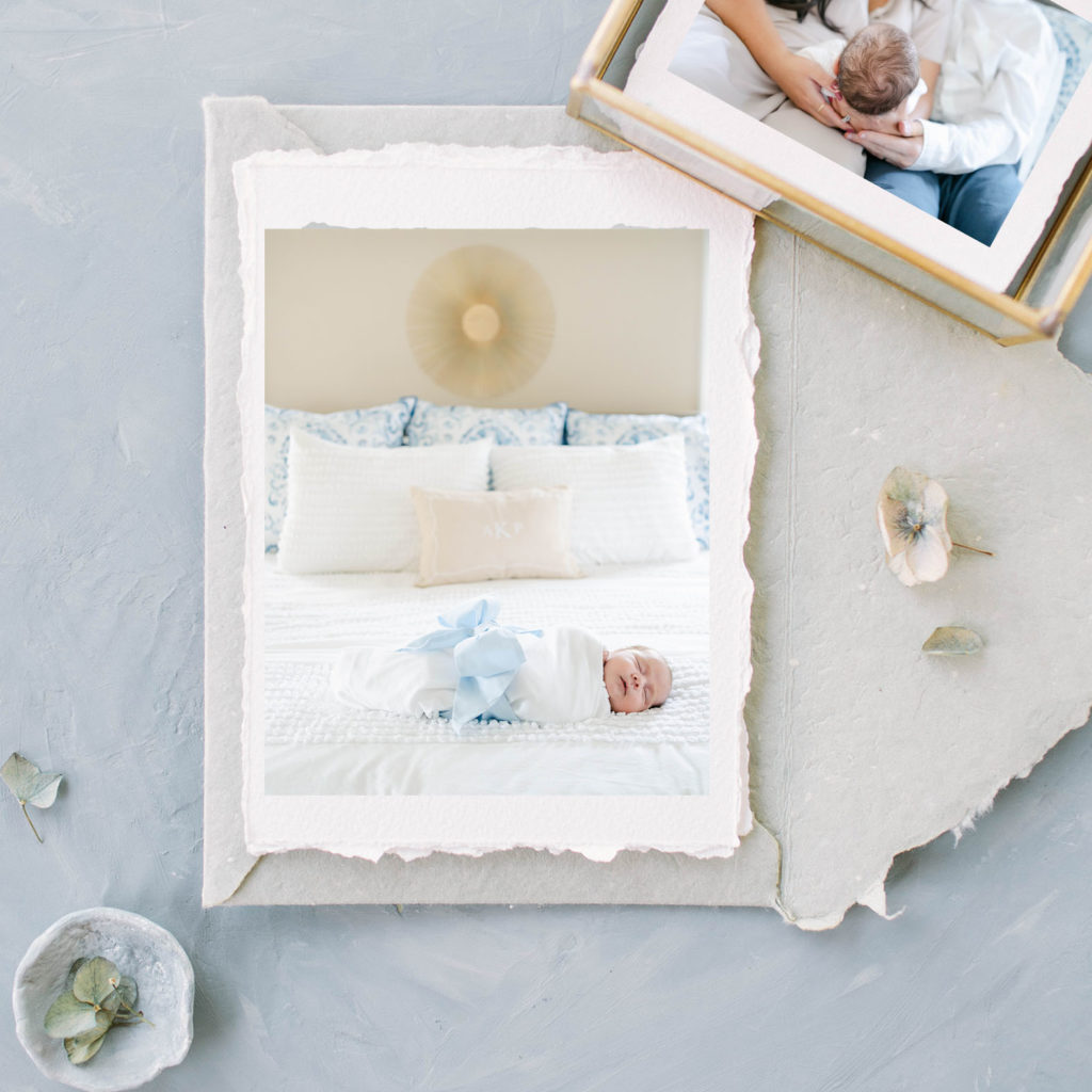 Deckled images are a beautiful and artistic gift idea for your photos. Tips from Grace Emily Photography, north Atlanta newborn photographer