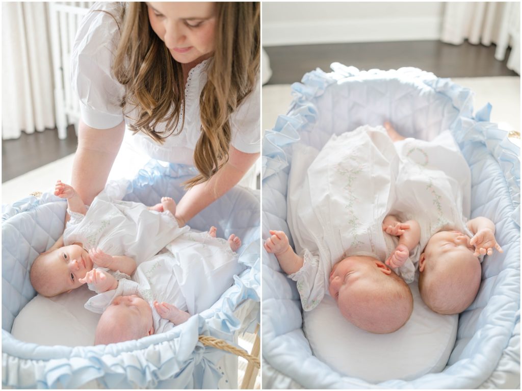 Twins newborn photo session 