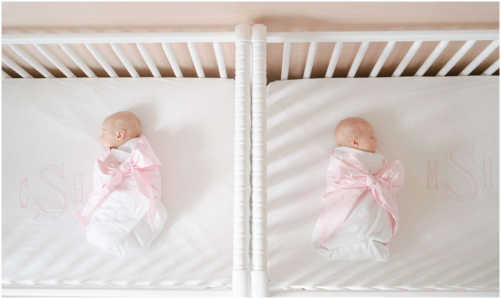Twins in crib taken by Atlanta, GA photographer