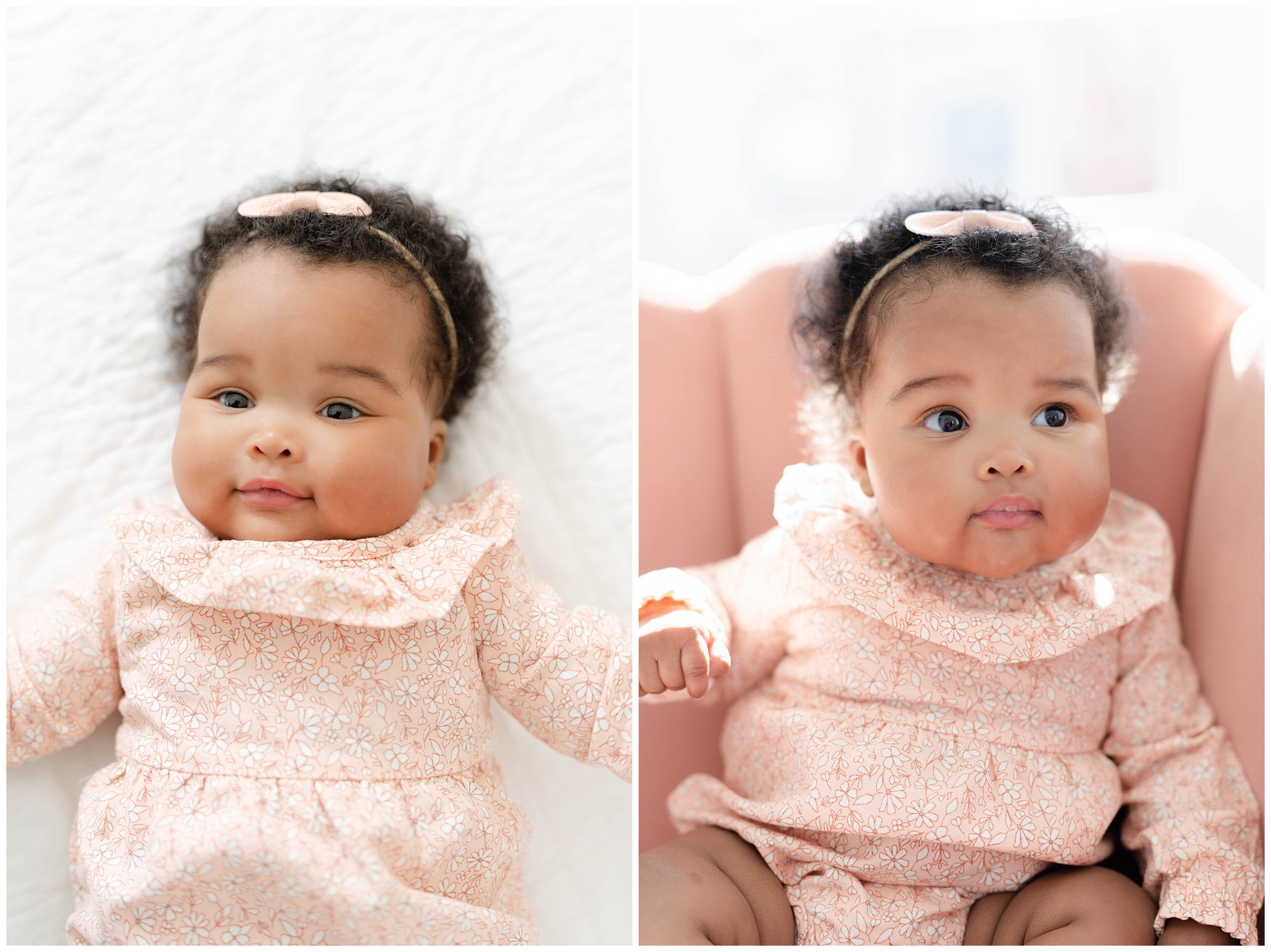 Milestone photos of a 6 month old baby by Alpharetta Newborn photographer Grace Emily Photography