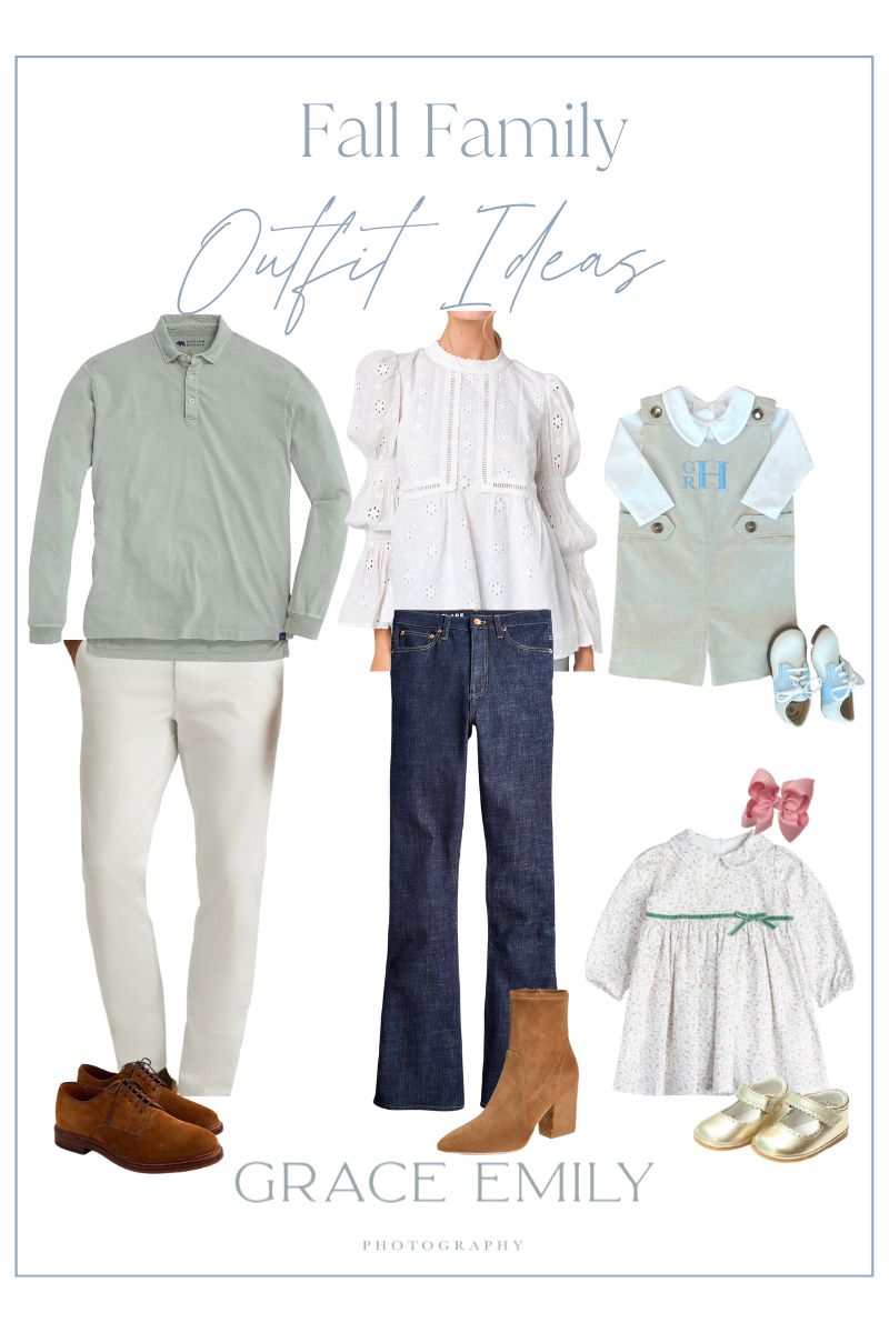 Outfit ideas for fall family photos.